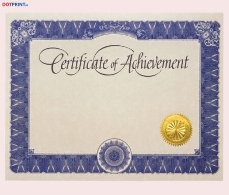 A4 Certificate Print